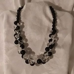 Black and clear bubble necklace